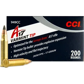 Sportovní střelba CCI Náboj kulový CCI, Varmint, .17 HMR, 17GR, Varmint Tip A17, baleno po 200ks