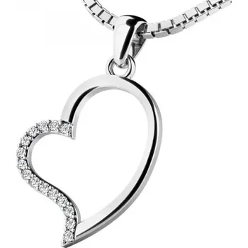 Přívěsek Dámský přívěsek žluté zlato 585/1000 srdce 10948-B-ZIR bez řetízku