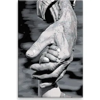 Dětské zboží Malování podle čísel - Dvě generace - 40x60 cm, bez dřevěného rámu - CZ výroba