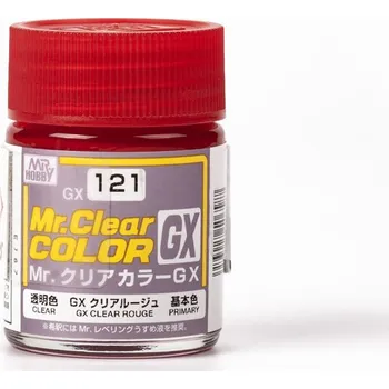 Mr. Color GX Clear Rouge č. 121 - transparentní ruměná (18 ml)