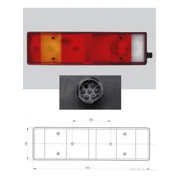 Zadní světlomet Zadní světlo DAF, MAN, RENAULT - 7 dílné pravé s bočním vývodem 8449