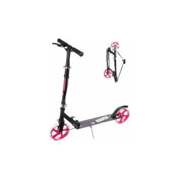 Koloběžka Raven Straight black/pink s ruční brzdou 200mm Černá koloběžka