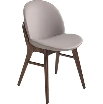 Jídelní židle Jídelní židle Vita Naturale čalouněná ekokůží v elegantní norkové barvě z masivního dřeva v provedení ořech 79cm