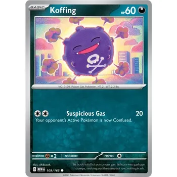Sběratelská karetní hra Koffing 109/165 - Scarlet & Violet 151 Typ karty: Reverse Holo