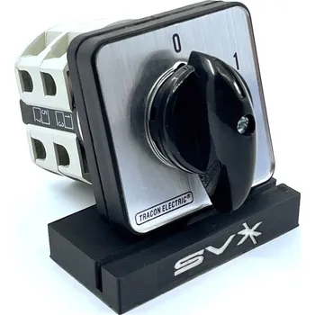 vypínač Tracon electric Vačkový vypínač motoru ON-OFF 25A 48×48mm