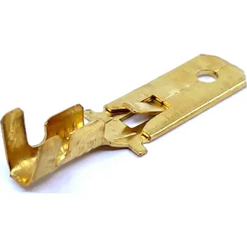 Kabelové oko Tracon electric Neizolované Cu lisovací kolíky ploché s pojistkou 2,5mm² 6,3×0,8mm / 1-2,5mm2