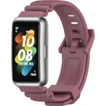 Vroubkovaný náhradní řemínek pro Huawei Band 7 Barva: Vínová, Pro Přístroj: Huawei Band 7