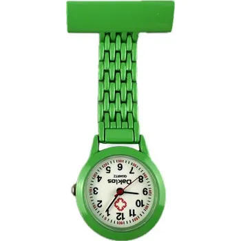 Hodinky Kovové připínací kapesní hodinky nejen pro zdravotní sestru - zelené