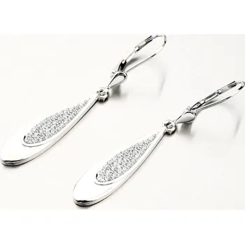 Náušnice Dámské náušnice bílé zlato 585 zirkon visací 52GZ-8052B-KL