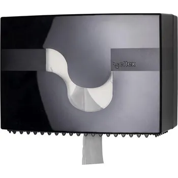 Zásobník na dvě konvenční role toaletního papíru CELTEX Megamini černý, 92860