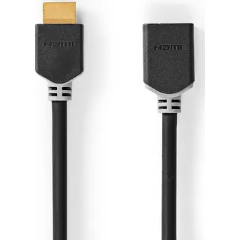 Video kabel NEDIS High Speed HDMI™ kabel s Ethernetem | Konektor HDMI ™ | HDMI ™ Zásuvka | 4K@60Hz | ARC | 18 Gbps | 2.00 m | Kulatý | PVC | Antracit | Box