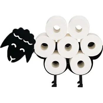 Dekorativní stojan na toaletní papír UCH07 ovečka/černý