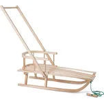 Dřevěné sáně s ohrádkou a rukojetí