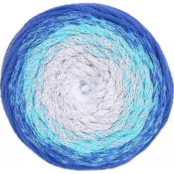 Příze YarnArt Příze Macrame Cotton Spectrum 1312 - šedá, odstíny modré