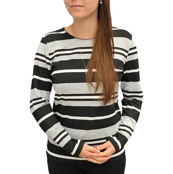 Dámská halenka Halenka Sabatti černo-bílá se stříbrným pruhem Velikosti Sabatti: 42