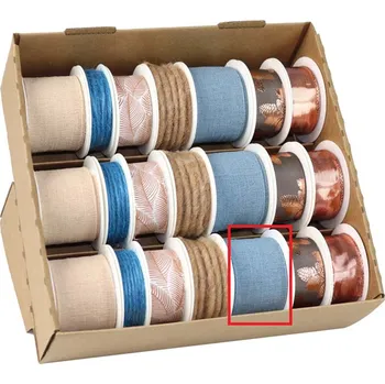 Stuha Ditipo Stuha látková vánoční Jutová modrá 2 m x 40 mm