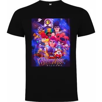 Chlapecké tričko Tričko Brawl Stars ve stylu Avengers Barva: černá, Velikost: L