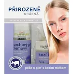 Vivaco Dárková kazeta Kozí (sprchový gel 400ml + krém 50ml + mycí houbička)