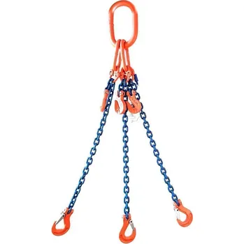 Příslušenství pro stavební techniku SVX Řetězový závěs oko-3 háky tř 100 se zkracovačem (5 m, 14000/10000 kg, 13 mm) 5 m, 14000/10000 kg, 13 mm