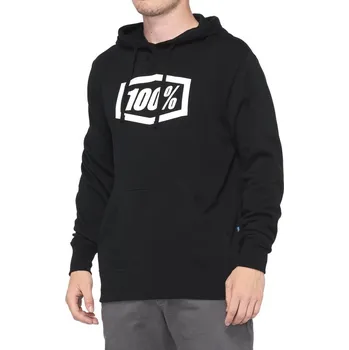Pánská mikina mikina pánská 100% ICON Pullover Hoodie Fleece Black - XL