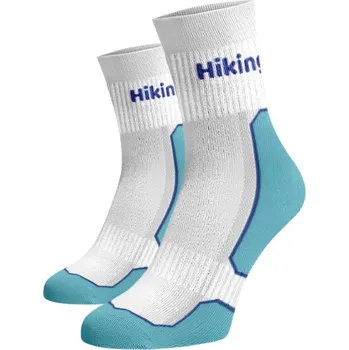 Pánské ponožky Hrubé funkční ponožky Hiking - bílo modrá 42-44