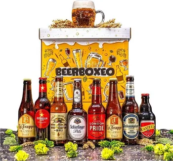 Dárkový potravinový koš Manboxeo Beerboxeo plné pivních speciálů