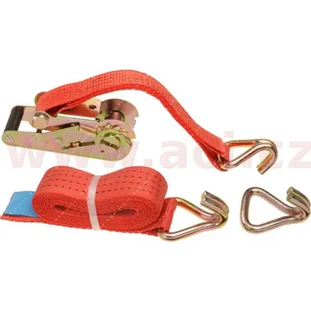 Upínací popruhy pro uchycení vozidel přes kolo, 5 t, dvojité háky +1 volný hák, ráčna