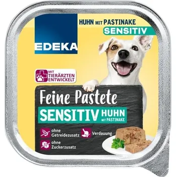 Krmivo pro psa Edeka paštika pro psy 150 g Sensitive kuře s pastinákem (Dovoz: Německo)