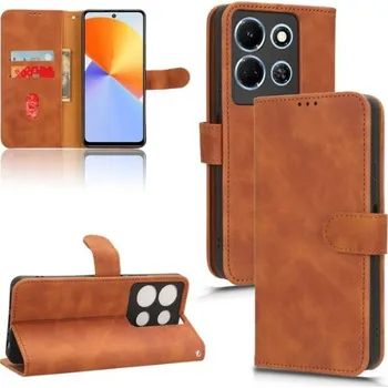 Pouzdro na mobilní telefon TT-TopTechnology Kožené pouzdro Infinix Note 30 hnědé, brown, model knížka, řada Elegant