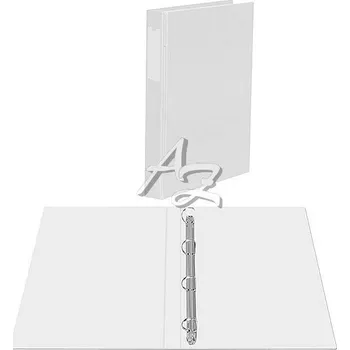 pořadač 4kroužek A4/20mm, PVC, potažený fólií, Bílý