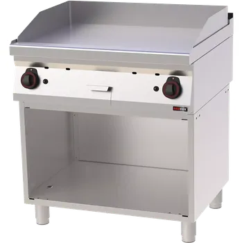 Kuchyňský gril Grilovací deska 80x51 plynová chromovaná hladká s podestavbou | REDFOX - FTHC 70/80 G