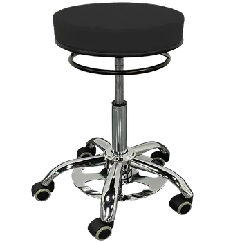 LZ 24 F židle lékařská s nožním ovládáním, kříž chrom, ekokůže, černá