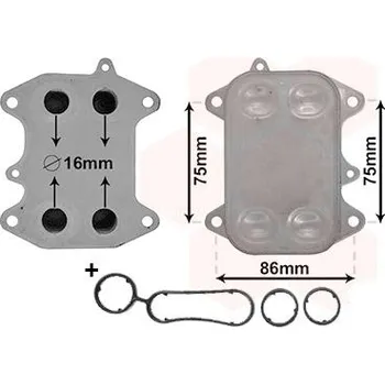 Chladič motoru Olejový chladič, motorový olej VAN WEZEL 58013700