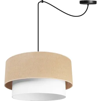 Závěsné svítidlo Juta Spider, 1x jutové/bílé textilní stínítko, (výběr ze 2 barev konstrukce)