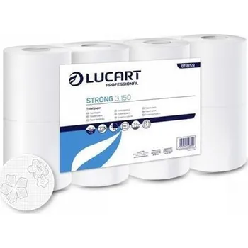 Toaletní papír "Strong 3,150", bílá, 3 vrstvy, malá role, 8 rolí, LUCART 811B59J