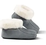 Kreibich&Fellhof Dětské kožešinové bačkory MRAZOVKY Barva: šedo modrá, Velikost: 28