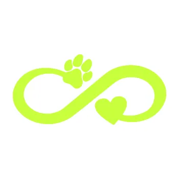 samolepka Infinity 006 pravá srdíčko a tlapka (27 - limetová) SAMOLEPKA NA AUTO, NÁLEPKA, FÓLIE, POLEP, TUNING, VLASTNÍ TEXT, TISK, AUTOSAMOLEPKY.cz, POLEPY, OBRÁZEK, LOGO, 3D STICKERS