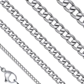 Náramek ŠPERKYLA.CZ • Ocelový náramek - Curb Notches 21 cm x 7 mm