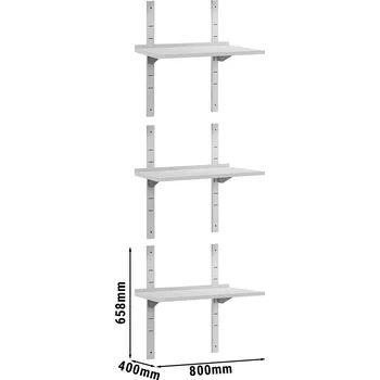 Vinotéka G.Gastro Nástěnné police ECO - 0,8 m - se 3 policemi