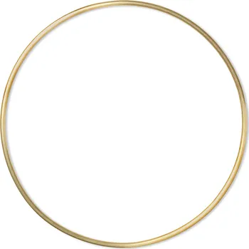 Ferm Living, Nástěnná dekorace Deco Frame kružnice 45 cm mosaz - Formadore