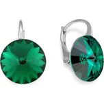Náušnice zelené Rivoli se Swarovski Elements Sweet Candy K112212EM Emerald 12 mm