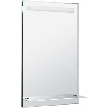 Zrcadlo Aqualine Zrcadlo s LED osvětlením a policí 50x80cm, kolébkový vypínač, ATH52