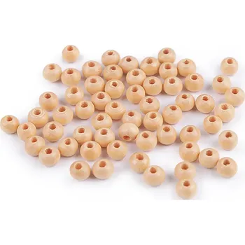 Dětské navlékací korálky Dřevěné korálky průměr 6 mm (340156)
