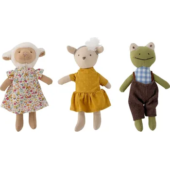 plyšák Bloomingville, Plyšové hračky Animal friends ovce, zajíček a žába 3 ks - Formadore