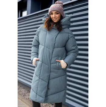 Noisy May dámský zimní kabát Newtally šedomodrý Velikost: S