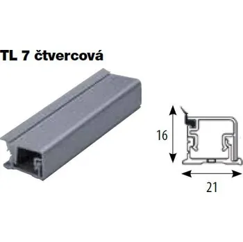 Kuchyňská pracovní deska TL7 - Hliníková lišta 3900/21/16 (TL7 - Hliníková lišta 3900/21/16)