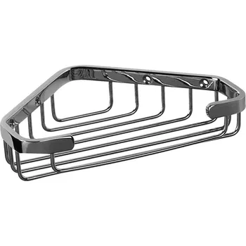 Držák na kartáček BISK Erga NIAGARA, rohová polička na mýdlo 165x120x30 mm, chromová, ERG-00044