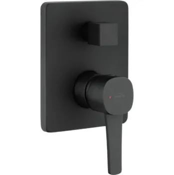 INVENA - 2-cestná nástěnná baterie GLAMOUR černá TREND BP-02-4K2-V