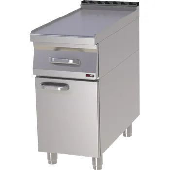 Vybavení pro vyvolávání a úpravu fotografie Pracovní plocha 40x83 - 1x zásuvka GN 1/1, 1x dveře | REDFOX - PP 90/40 D