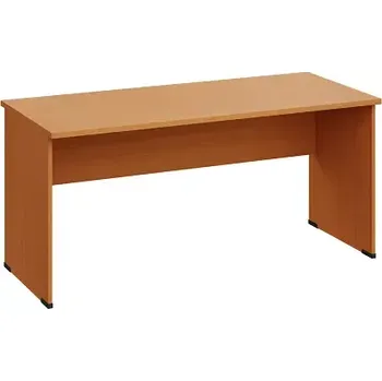 Psací stůl LP 27 - 16 stůl kancelářský, dřevěná podnož, deska 25 mm, široký 1600 mm, buk Royal